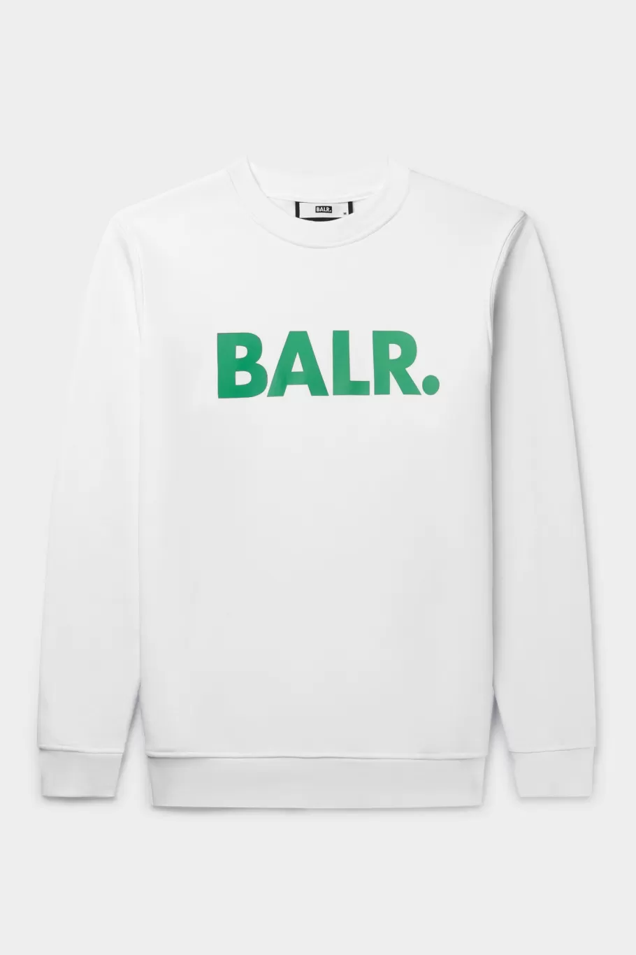 BALR. Sweatshirts | Brand Straight Crewneck Bright White/Putting Green