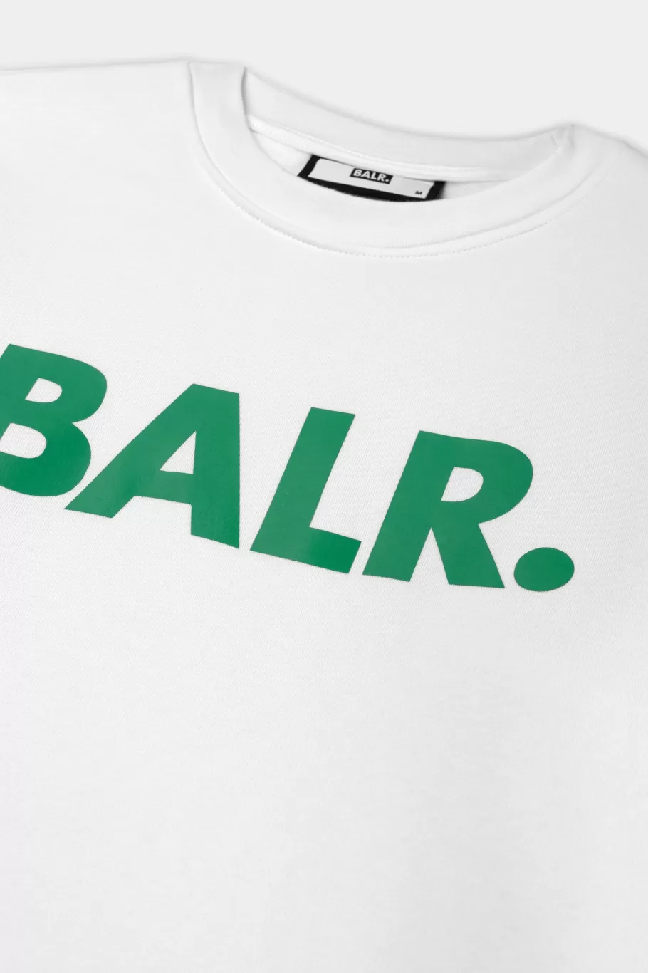 BALR. Sweatshirts | Brand Straight Crewneck Bright White/Putting Green