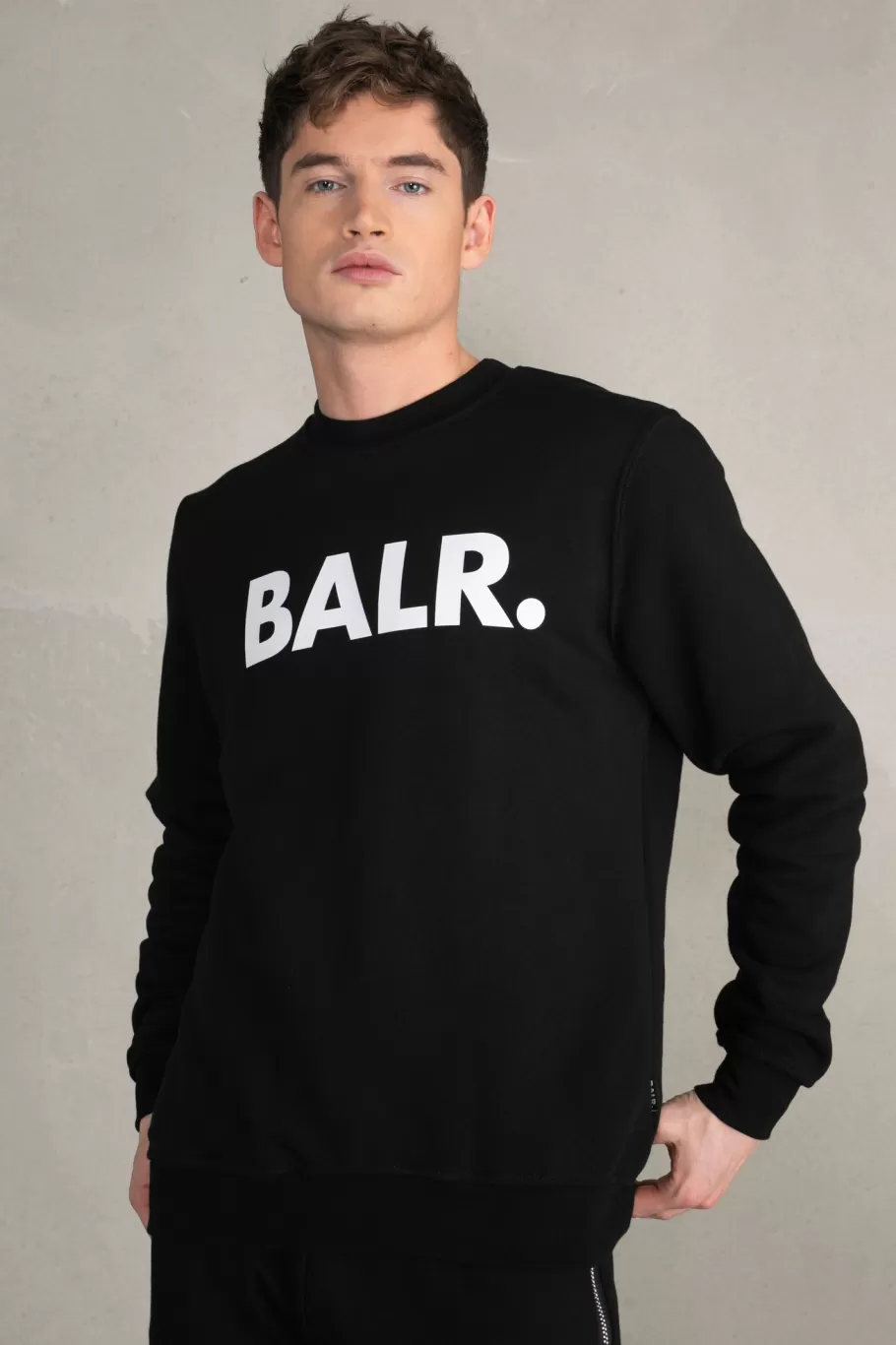 BALR. Sweatshirts | Brand Straight Crewneck Jet Black