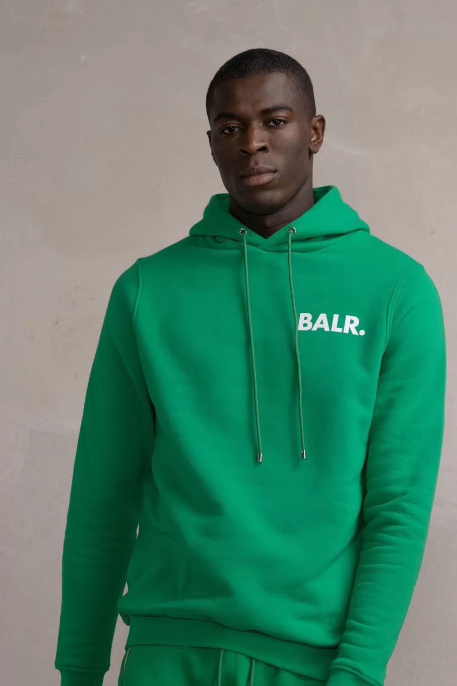 BALR. Hoodies | Brand Straight Small Logo Hoodie Putting Green/Bright White