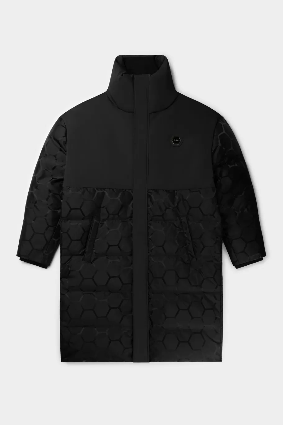 BALR. Jackets | Dante Jacquard Long Puffer Jet Black