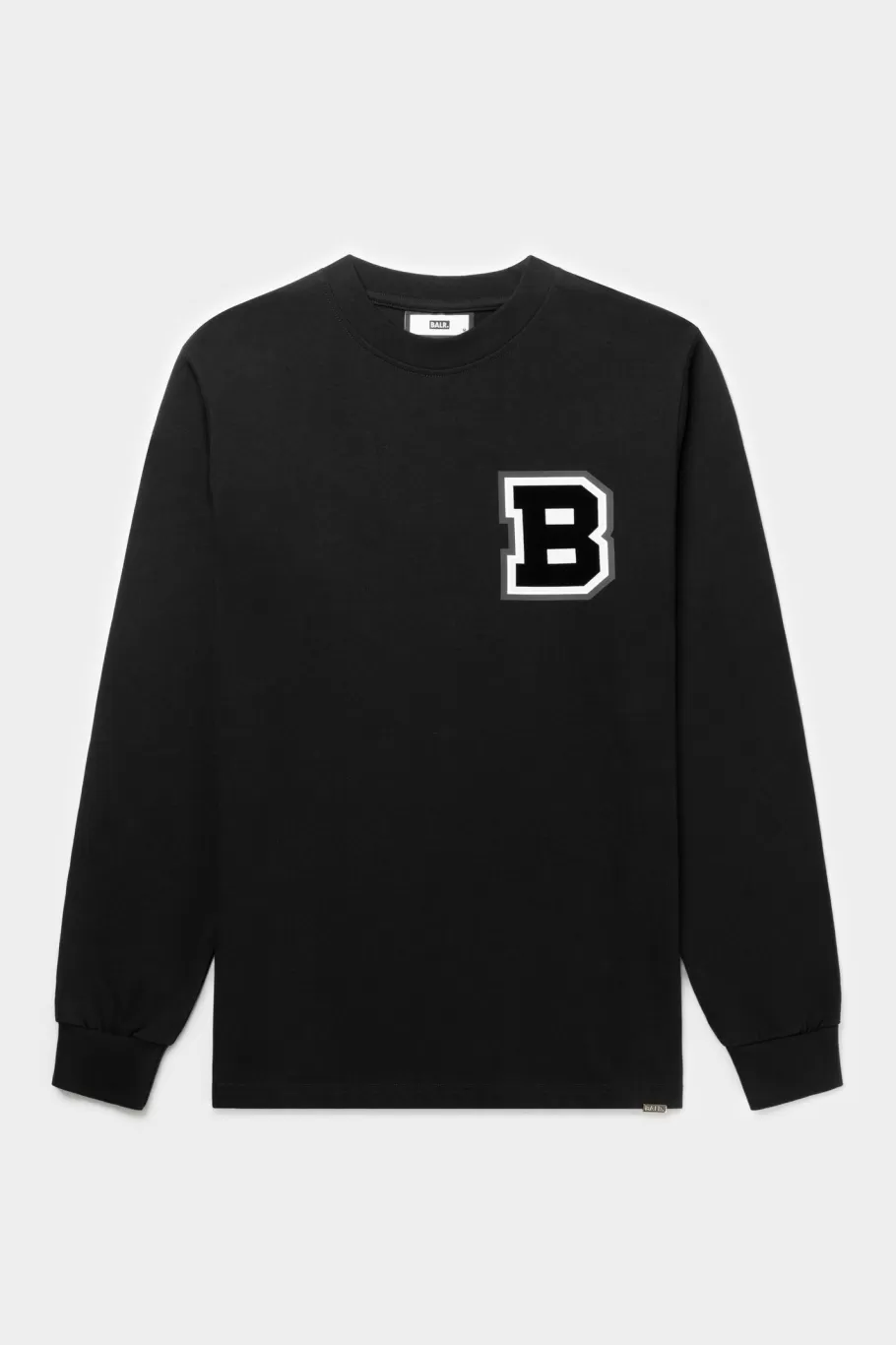 BALR. T-Shirts | Franck Relaxed B Crest Longsleeve Jet Black