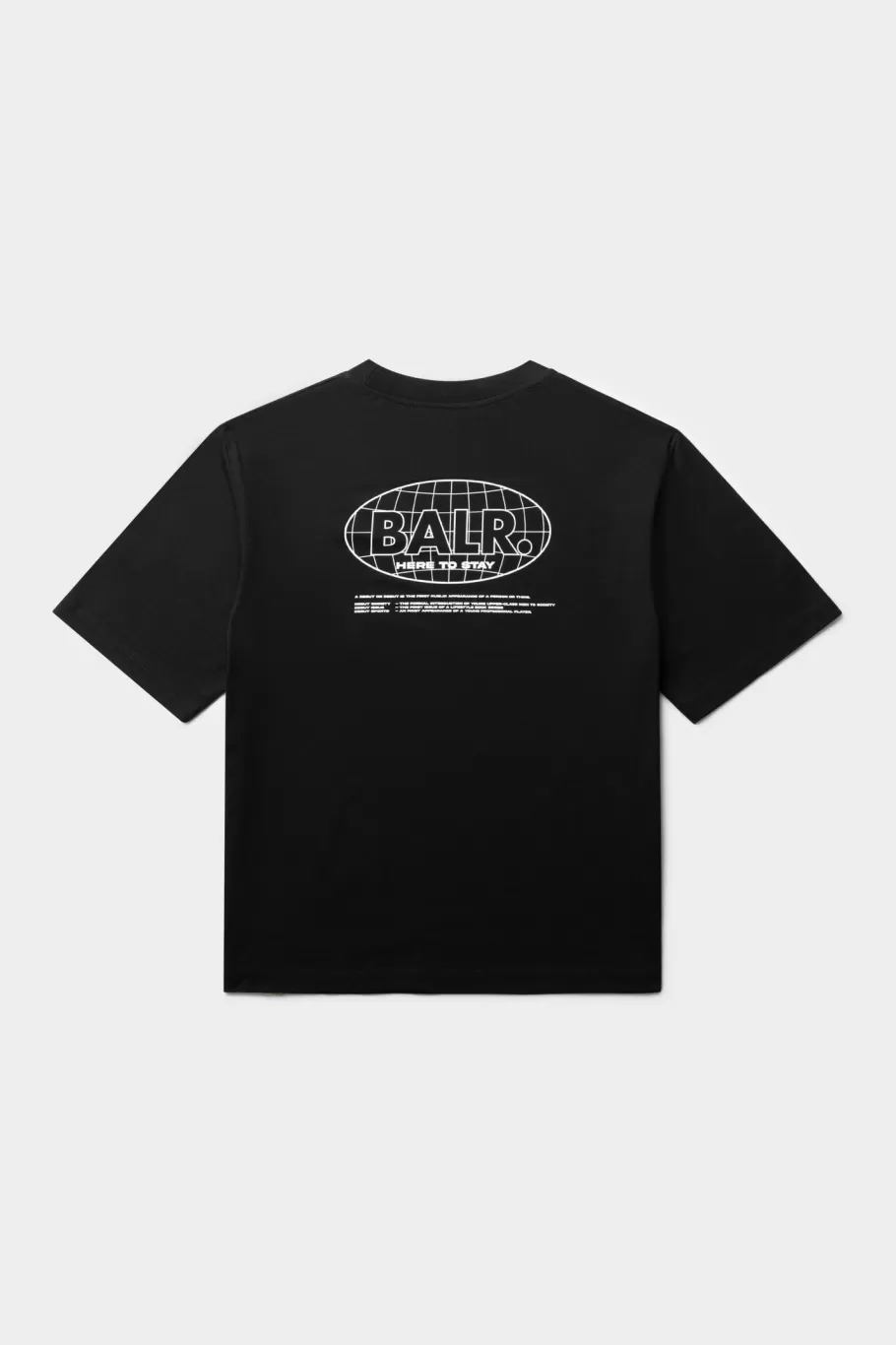 BALR. T-Shirts | Joey Box H2S Globe T-Shirt Jet Black