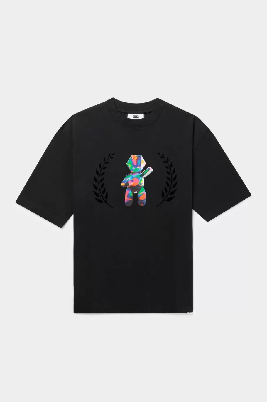 BALR. T-Shirts | Joey Box Holographic Crest T-Shirt Jet Black