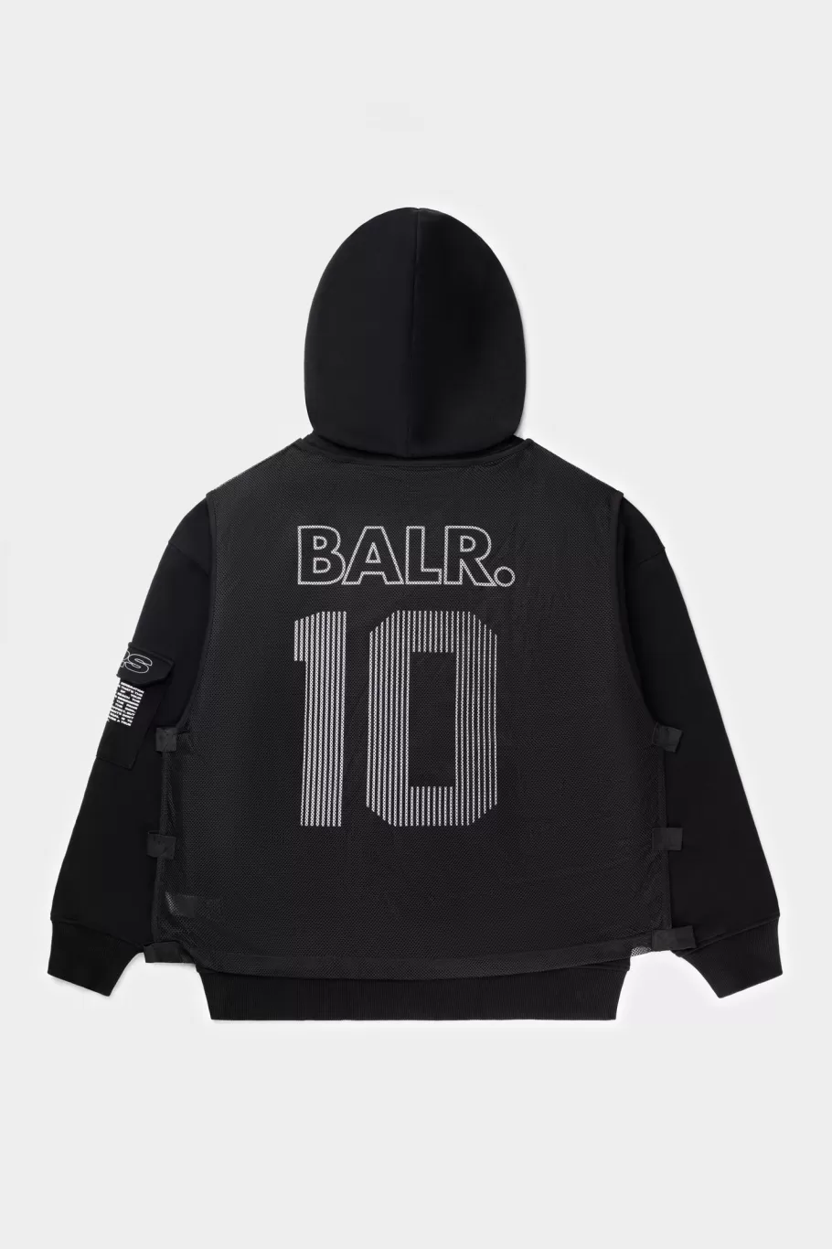 BALR. Hoodies | Joey Box Mesh H2S Hoodie Jet Black