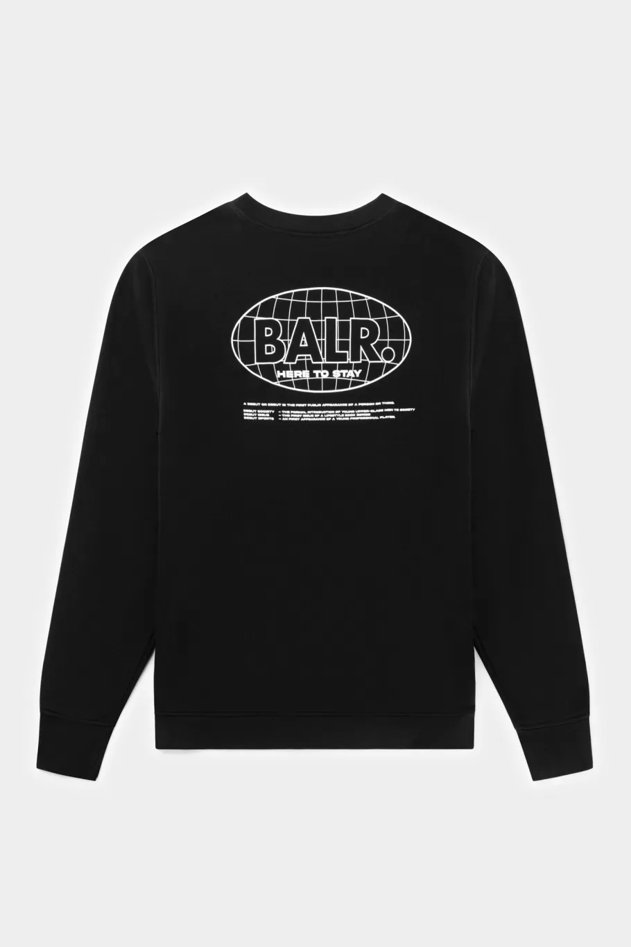 BALR. Sweatshirts | Olaf Straight H2S Globe Crewneck Jet Black