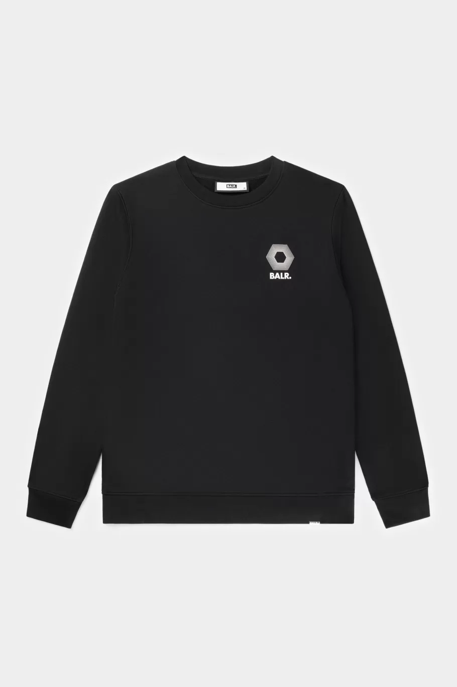 BALR. Sweatshirts | Olaf Straight H2S Hex Crewneck Jet Black