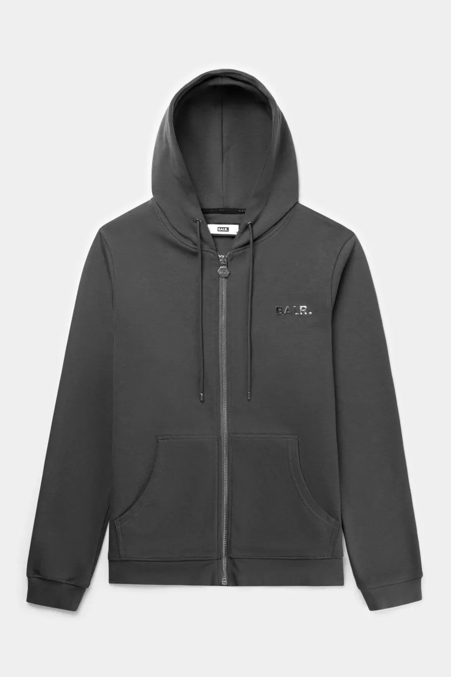 BALR. Sweatshirts | Q-Series Straight Zip Thru Hoodie Renewed Asphalt