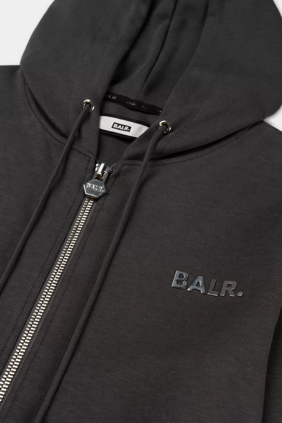 BALR. Sweatshirts | Q-Series Straight Zip Thru Hoodie Renewed Asphalt