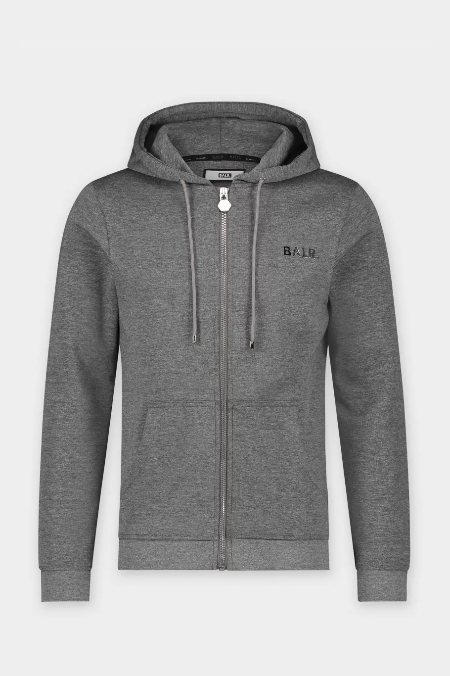 BALR. Sweatshirts | Q-Series Straight Zipped Hoodie Men Dk Grey Heather