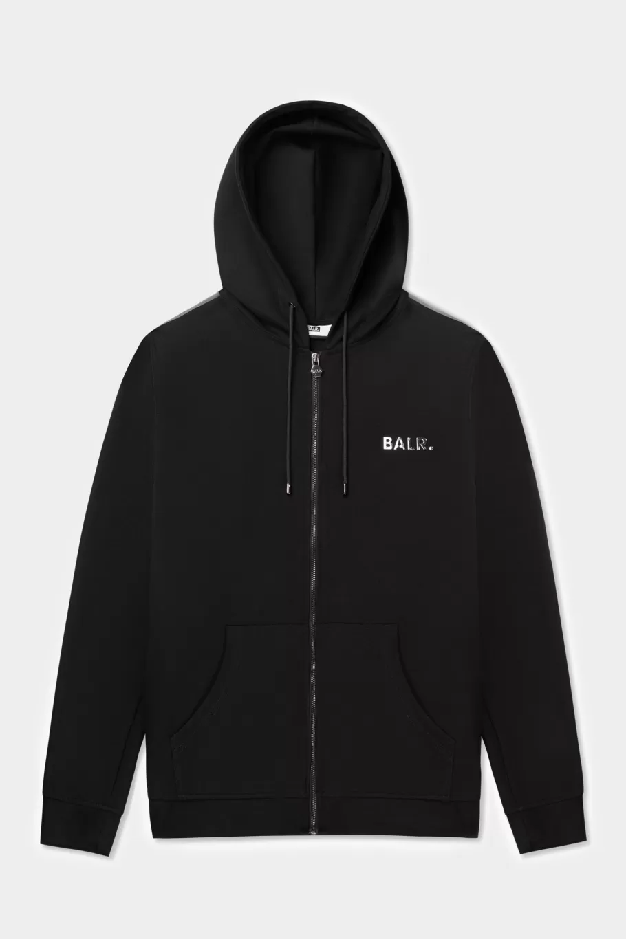 BALR. Sweatshirts | Q-Tape Zip Through Hoodie Jet Black