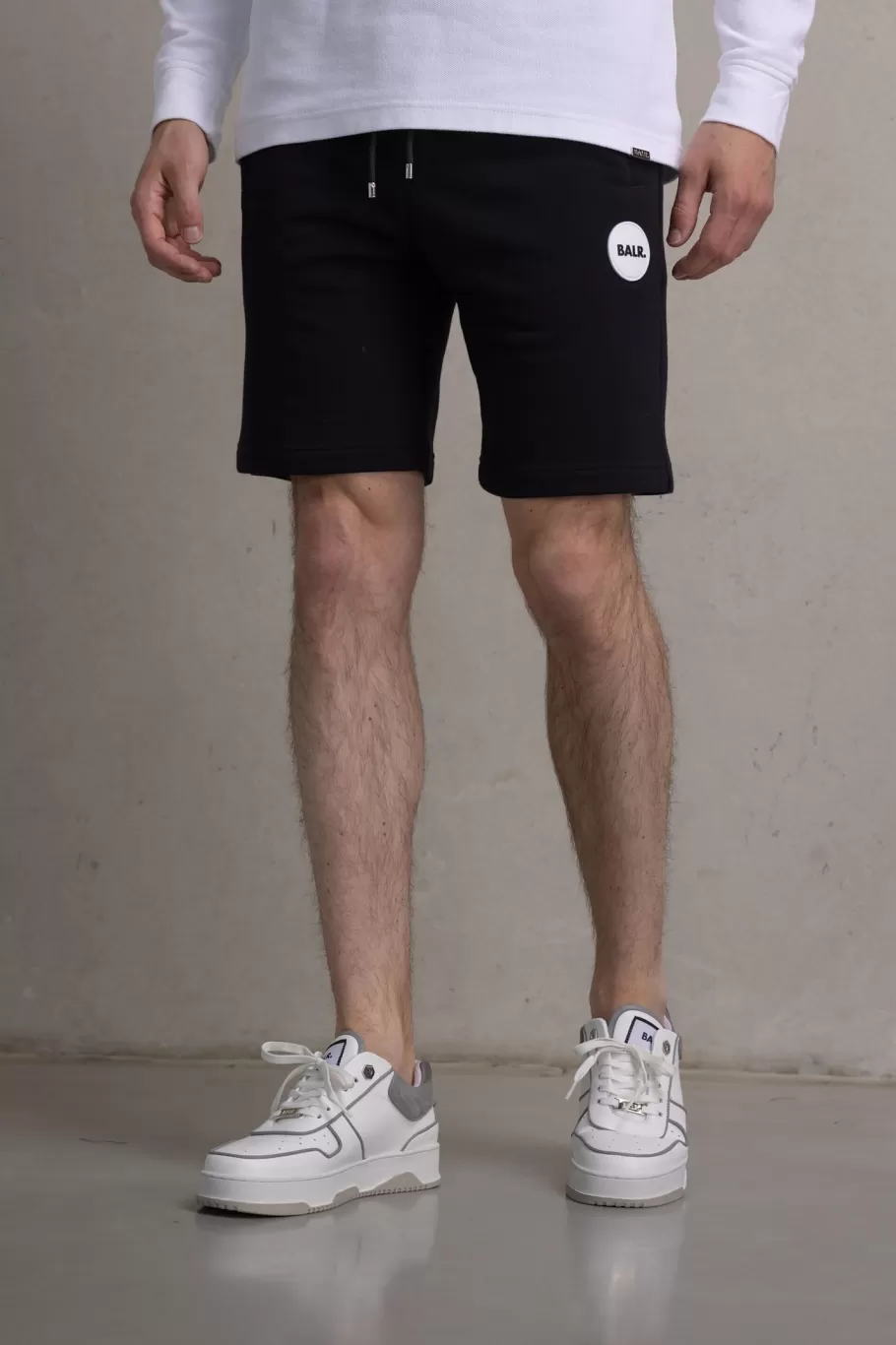 BALR. Shorts | Tony Regular Round Rubber Badge Sweat Shorts Jet Black